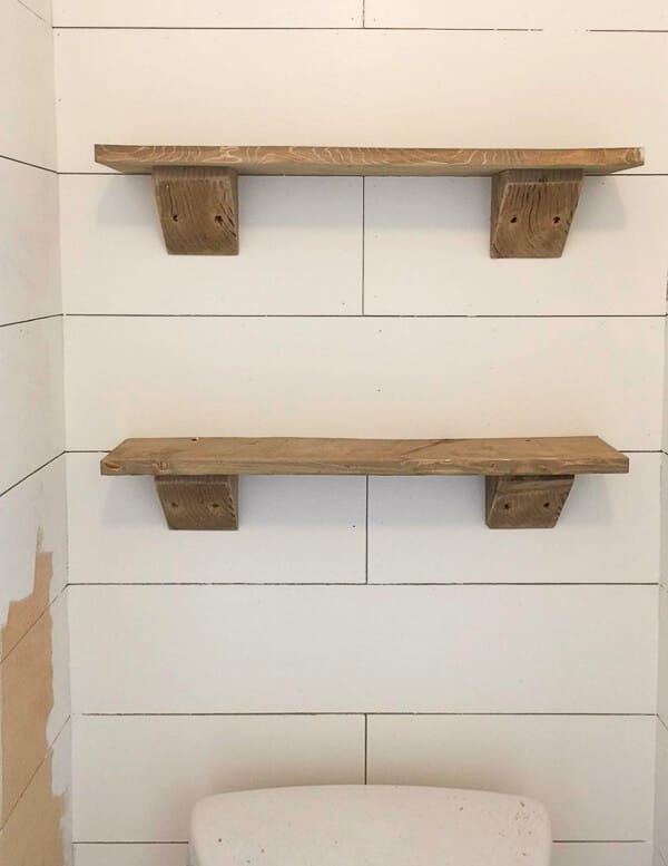 How to make your own rustic wood shelves in a few hours!