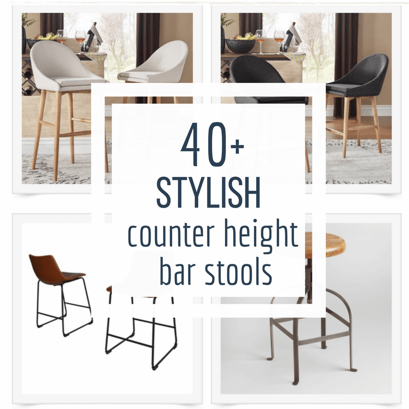 Over 40 of the most stylish counter height bar stools for the kiitchen!