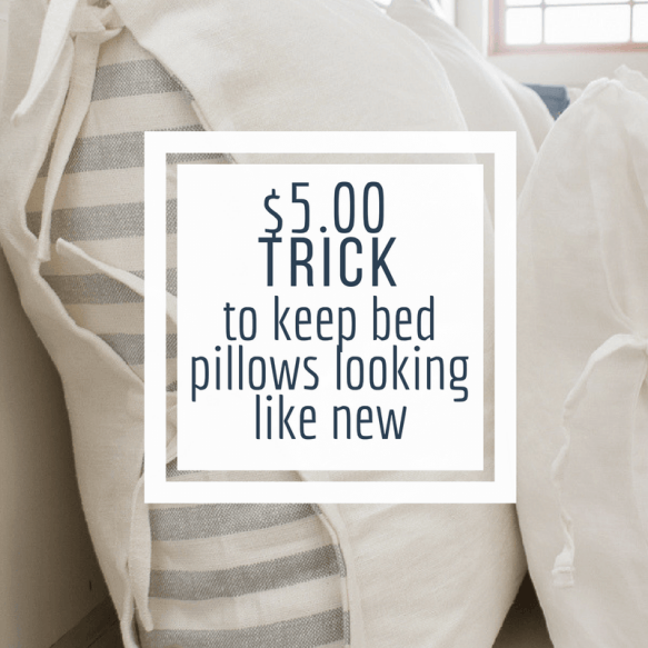 The 5 dollar trick to having bed pillows that look like new!