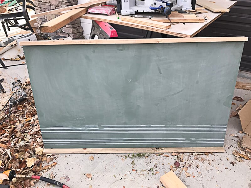 How to frame a vintage green chalkboard