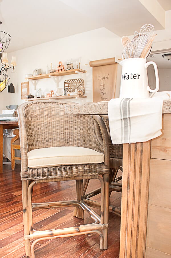Awesome new counter height stools in the kitchen from World Market! 