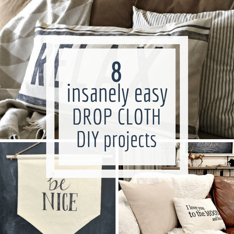 10 Insanely Easy Painters Canvas Drop Cloth Projects To Do Right Now   HOW TO BUILD 2 