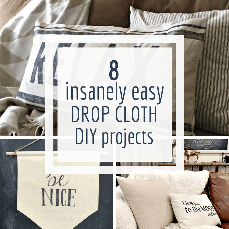 10 Insanely Easy Painters Canvas Drop Cloth Projects to do Right Now!