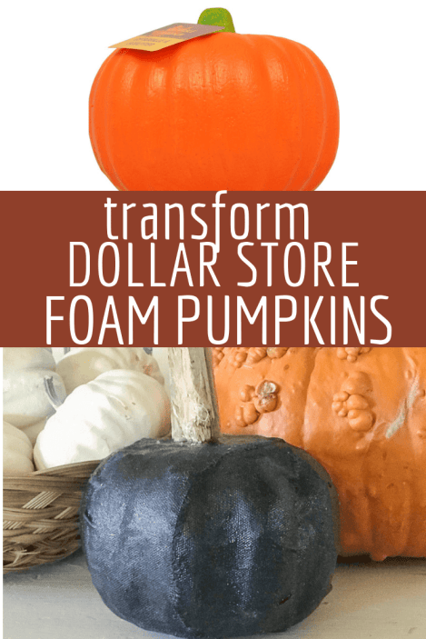 Transform dollar store foam pumpkins into stylish fall or Halloween pumpkin decor!