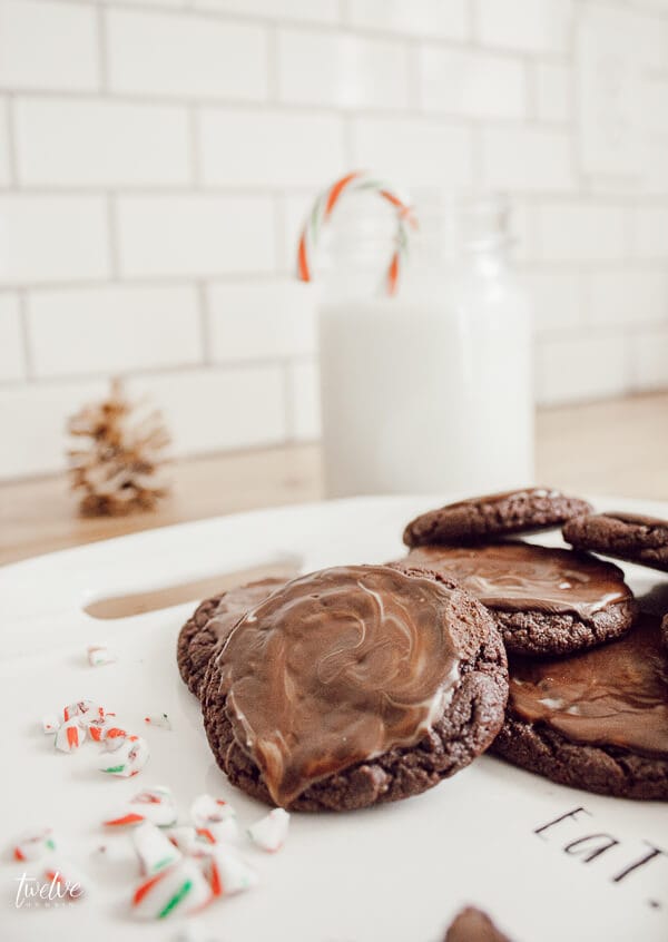 Super yummy Andes Mints Christmas cookies! The perfect balance of mint and chocolate together!