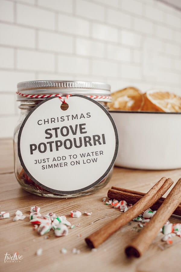 DIY SIMMERING POTPOURRI GIFT AND PRINTABLE TAG STORY