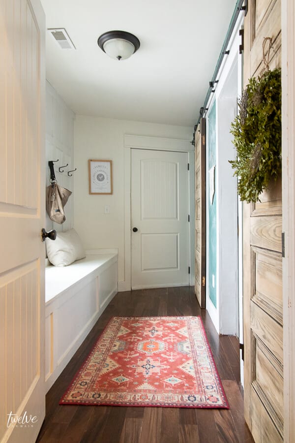 How to create a clean and organized mudroom in the middle of the winter!