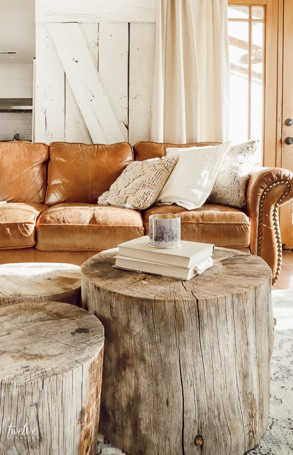 Make this beautiful tree stump coffee table and skip the middleman! They are so unique and versatile!