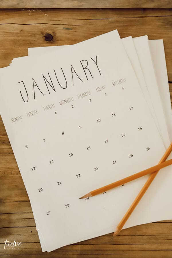 Rae Dunn inspired 2023 printable calendar for FREE! Click here to get access to tons of free printables including this 2023 printable calendar and many more!