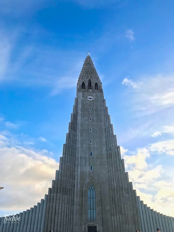 The famous concrete Lutheran Church, Hallgrímskirkja, in Iceland