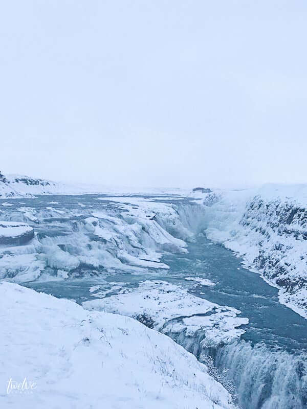 The  Gulfoss waterfall is just one of many amazing sights in Iceland.  Read these 15 things to know before travelling to Iceland.