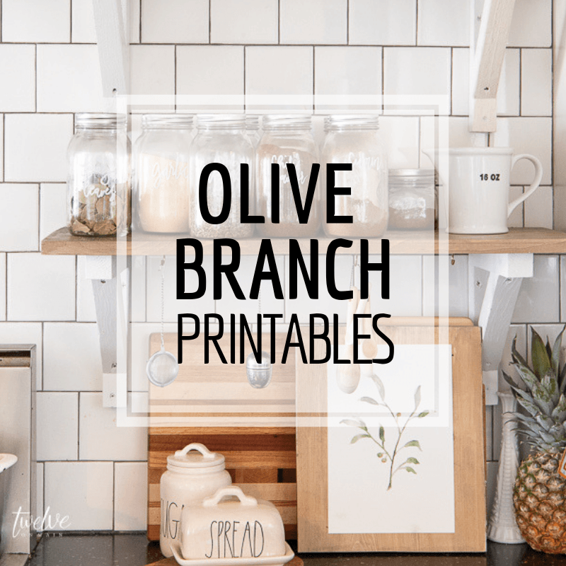 Handmade Watercolor Olive Branch Spring Printables!