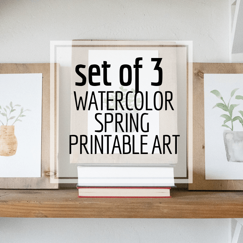 Set of 3 watercolor spring printable art!