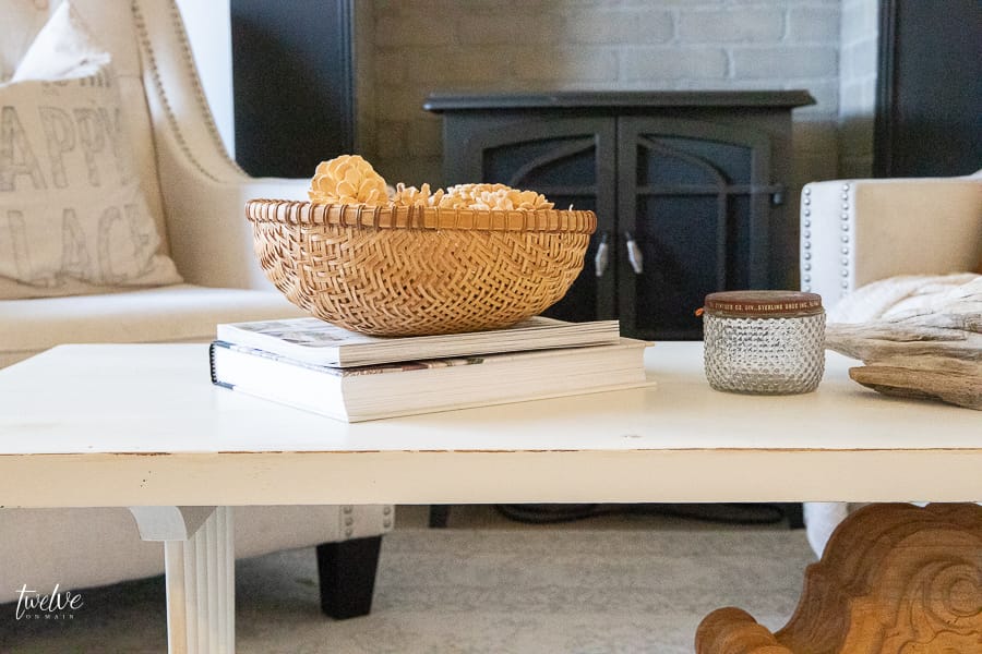 Modern farmhouse coffee table styling ideas, tips, and tricks