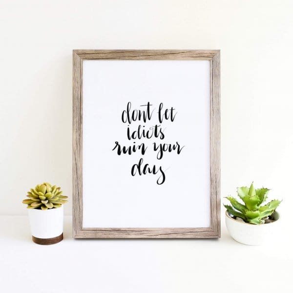 7 FREE Snarky Black and White Wall Art Printables for Summer