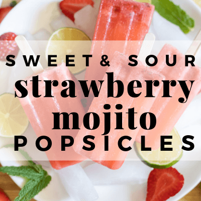 Non-Alcoholic Strawberry Mojito Popsicles for Kids and Adults!