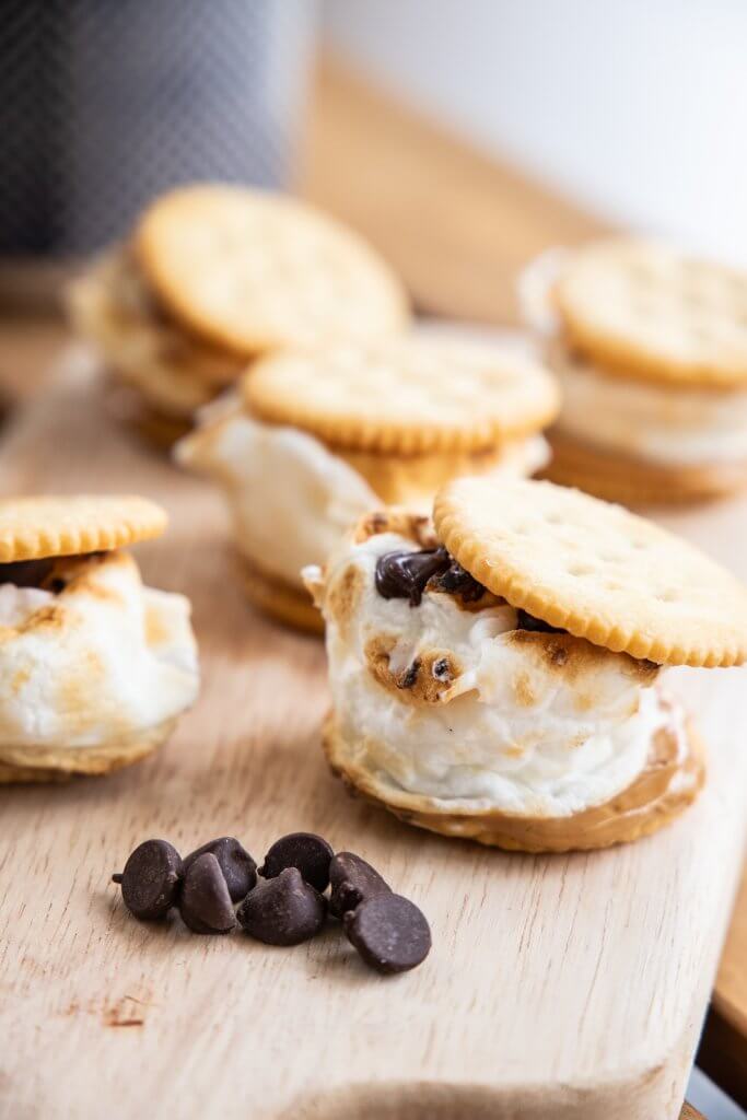 Peanut butter and ritz cracker smores