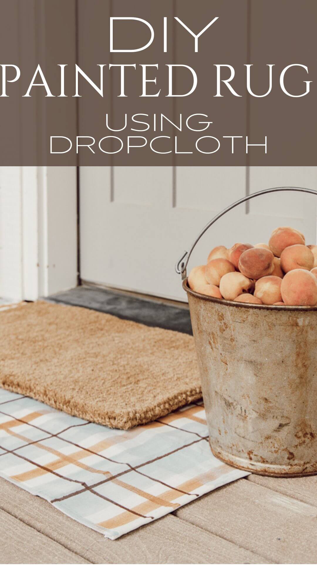 How to make a painted rug using drop cloth canvas. Not just any canvas but a rubber backed drop cloth!