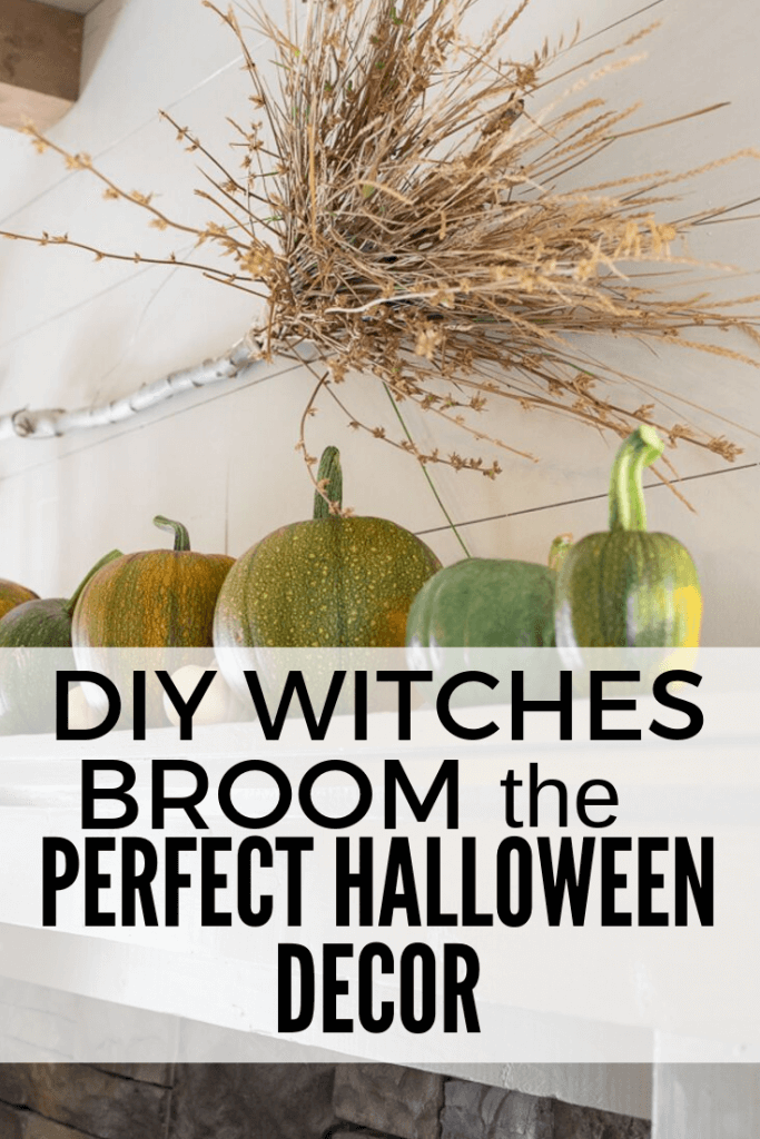 How to make a spooky witches broom out of items right in your own backyard! These are so fun to add to your Halloween decor!