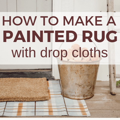 DIY Painted Rug Using Drop Cloth