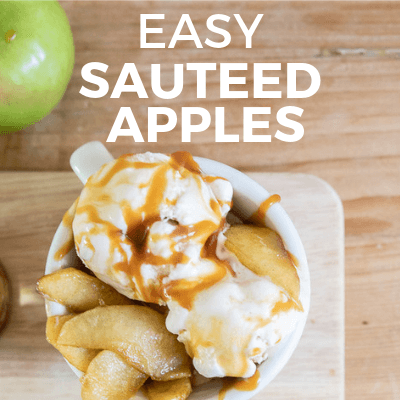How to make easy sauteed apples for your next fall dish!  I love this over ice cream and homemade caramel sauce!