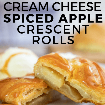 Easy Cream Cheese and Spiced Apple Dessert with Homemade Caramel Sauce