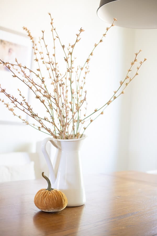 Simple and cozy fall decor at home