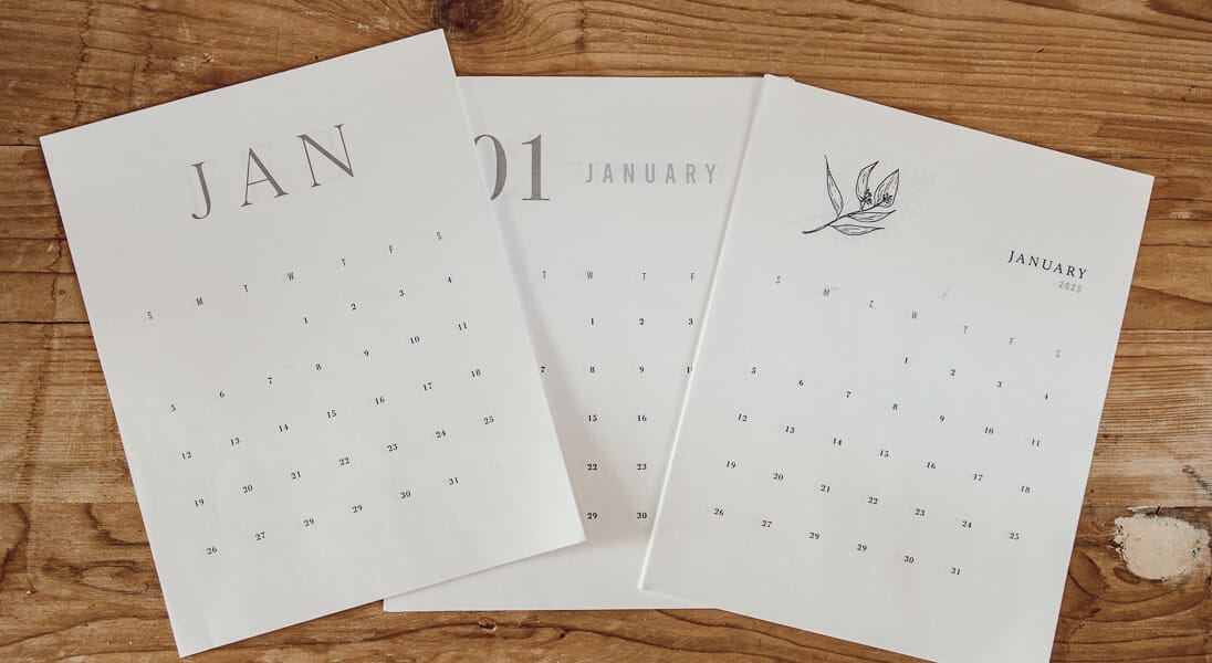 3 Stylish and FREE 2020 Printable Calendars for You!