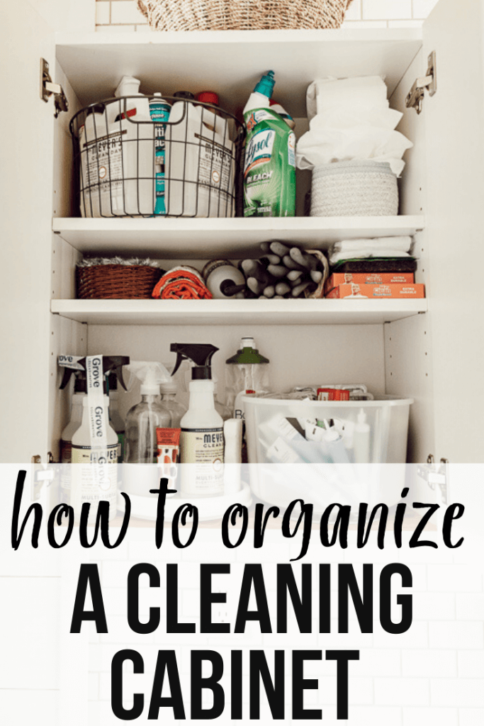 How to organize a cleaning cabinet successfully. Plus, how to incorporate healthy, natural cleaning supplies into your cleaning routine.