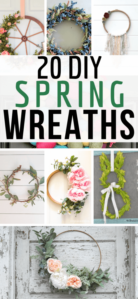 20 gorgeous and easy to make DIY wreaths for spring as well as Easter wreaths and more!  Be inspired and make some of your own! They are so easy!