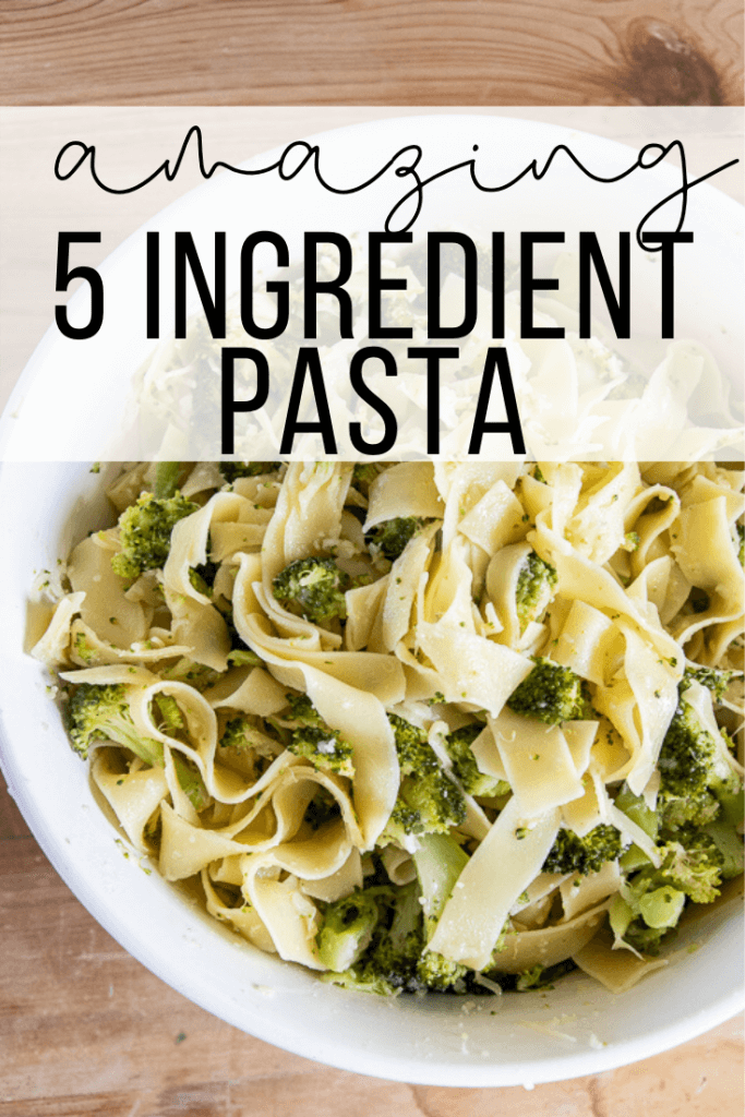 Make this super easy, and super amazing 5 ingredient pasta for dinner tonight! This broccoli pasta is one of our very favorite meals and somehow I am able to trick my kids into eating their veggies, its that good!