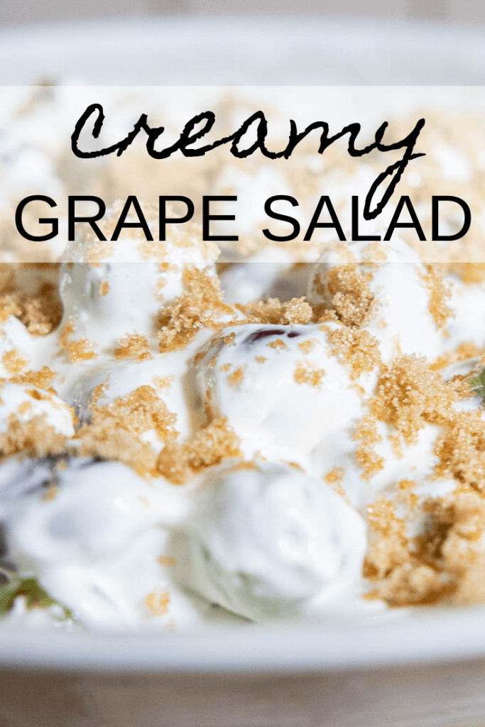 This 5 ingredient recipe is one of my favorites! Check out this fresh and creamy grape salad! It is perfect for the summer, a BBQ or just as a snack!!