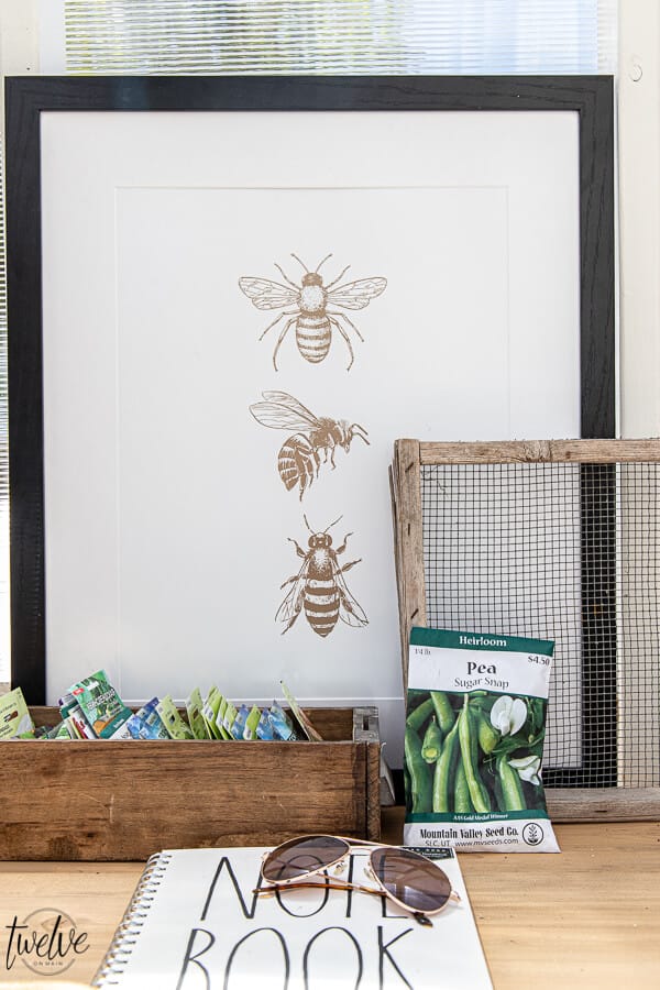 Get this adorable bumble bee printable art for FREE! This is the perfect artwork to add to your home for the summer!