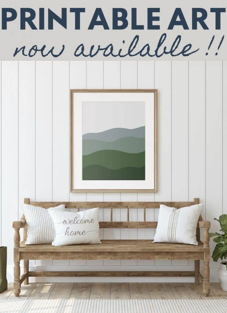 Get this gorgeous abstract landscape art printable! This is the perfect piece of art for your home, in your entry, bedroom, or living space!