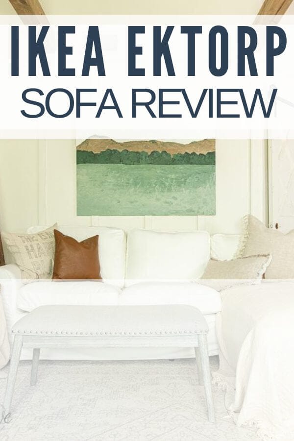 We got an IKEA Ektorp sofa for the bedroom! What do we think of it?  Would we buy it again?  I am spilling it all here!