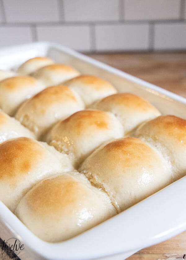 Get my one hour dinner rolls recipe right now! Amazing, buttery soft and easy to make!