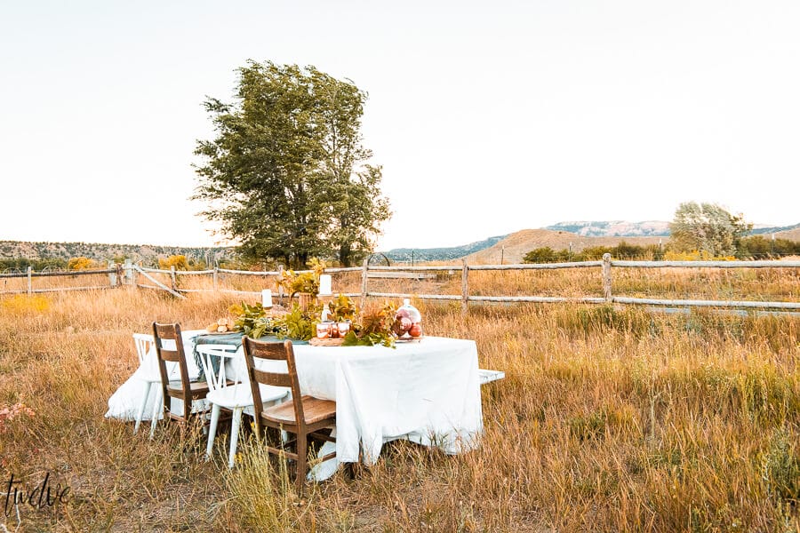 Gorgeous and Simple Outdoor Fall Table Decor