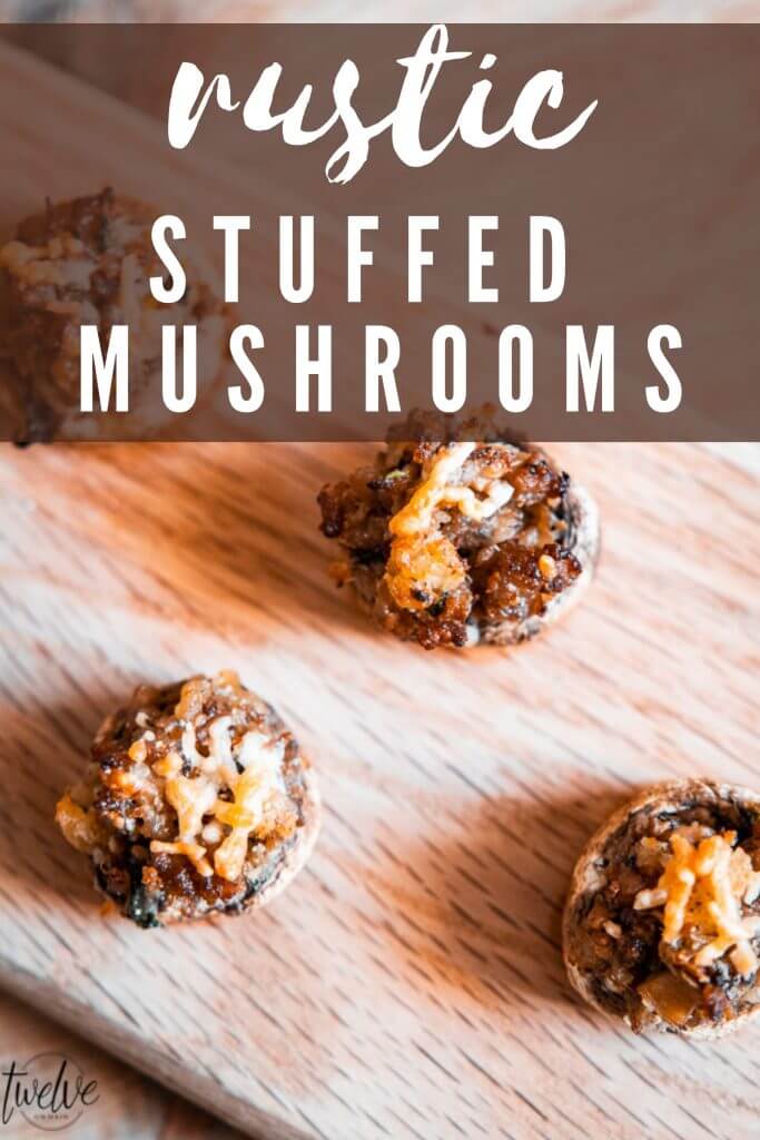 Make these easy and flavorful stuffed mushrooms for your next party or for your family! They are earthy, flavorful and so easy to make! These combine my favorites, sausage, thyme, sage, goat cheese and more