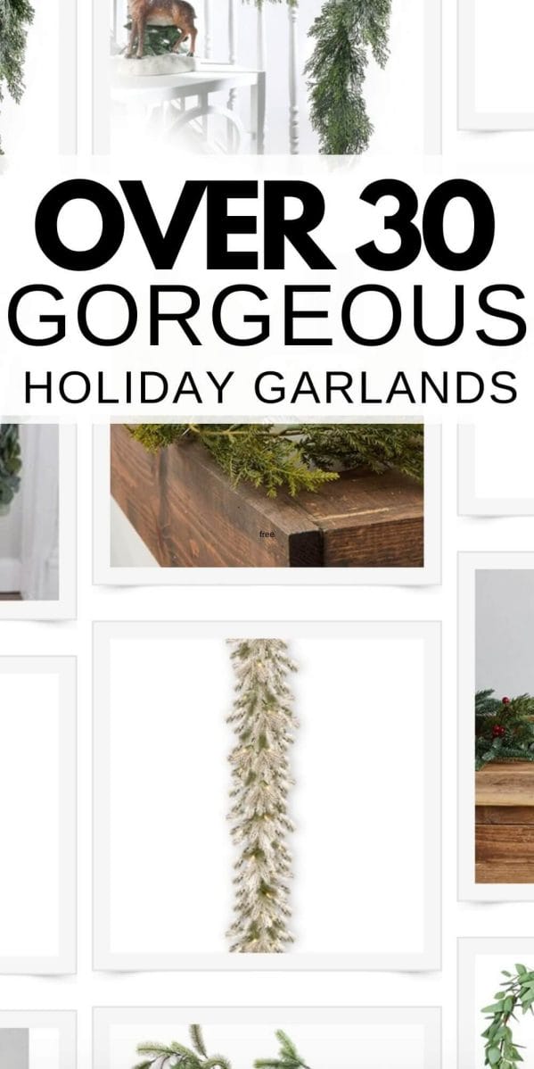 Hard to find beautiful faux garland? No fear! I have over 30 gorgeous artificial garland options for your home to use this holiday season!