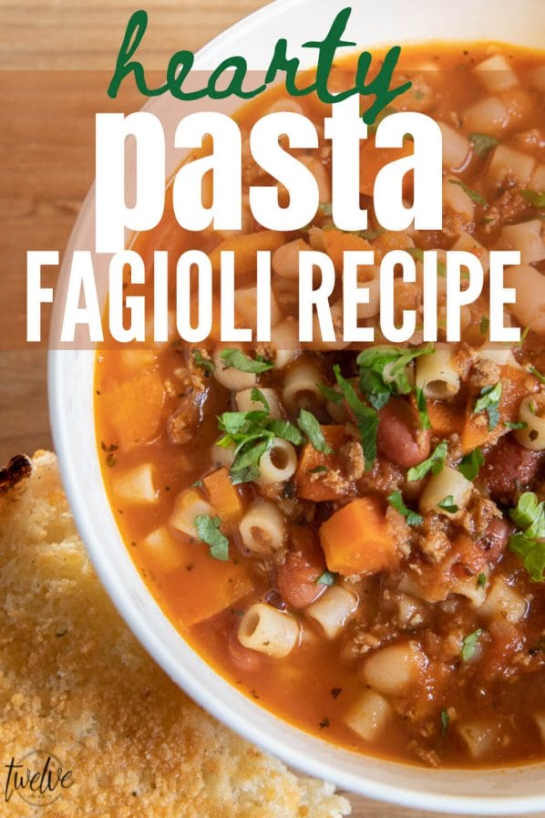 Try my amazing hearty and flavorful pasta fagioli recipe! This is healthy, and has so many yummy textures and the flavor is perfect!