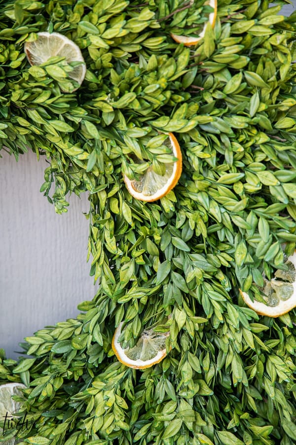 Easy Lemon Slice and Boxwood Summer Wreath