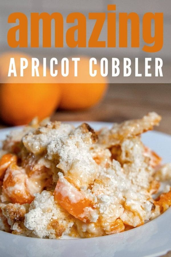 Make this amazing cheesecake apricot cobbler right now! This apricot dessert is the perfect combination of sweet, tart, and creamy!