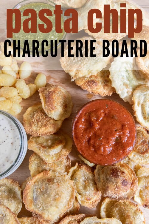 Air fryer pasta chips turned into a full charcuterie board full of amazing flavors and there is something for everyone!