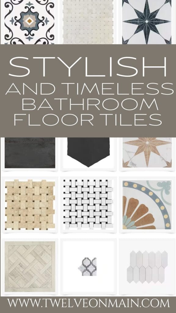 Over 40 incredible bathroom floor tiles hand chosen just for you! From mosaic and ceramic tiles to natural marble, concrete and more.