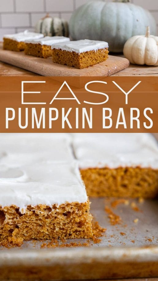The Most Amazing Pumpkin Bars with Cream Cheese Frosting - Twelve On Main