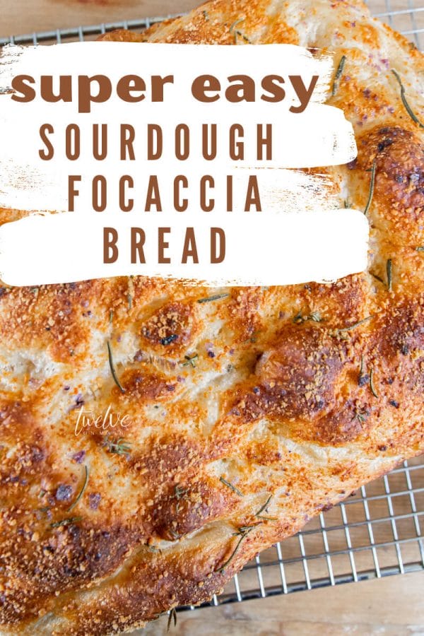 Make this incredibly easy sourdough focaccia bread today! This is by far my families favorite bread, it is easy to make and tastes amazing!