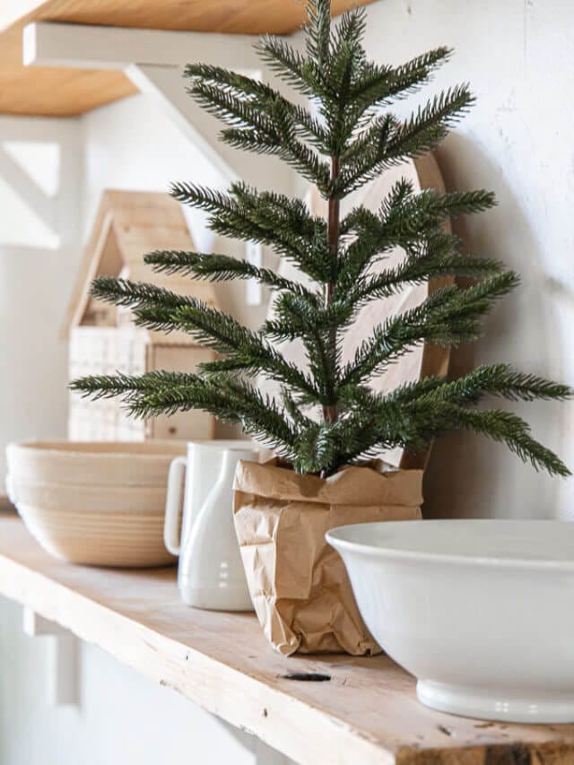 Easy and Inexpensive Tabletop Tree Décor Hack