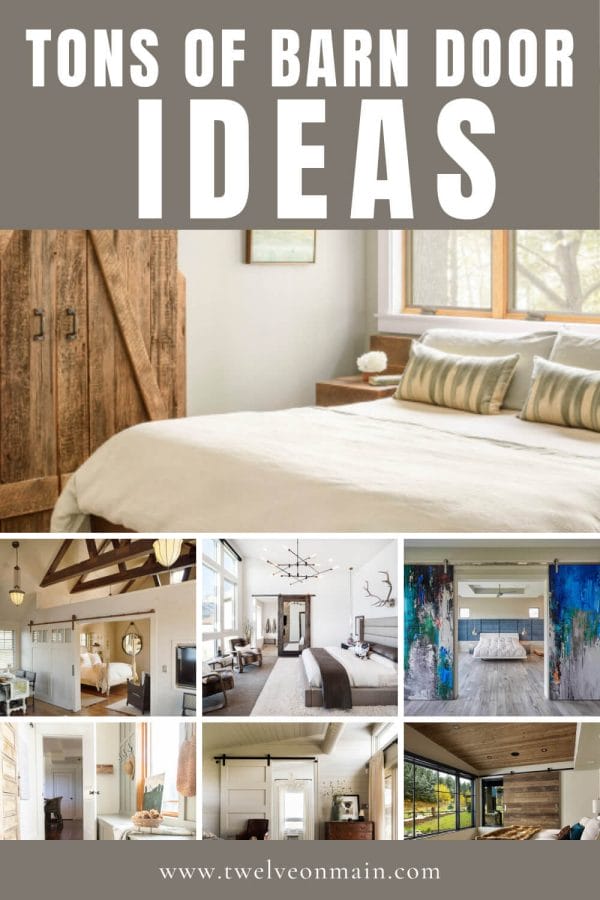 Gorgeous barn door ideas for the bedroom!  Whether you are wanting modern, traditional, or rustic, I have tons of great ideas here!