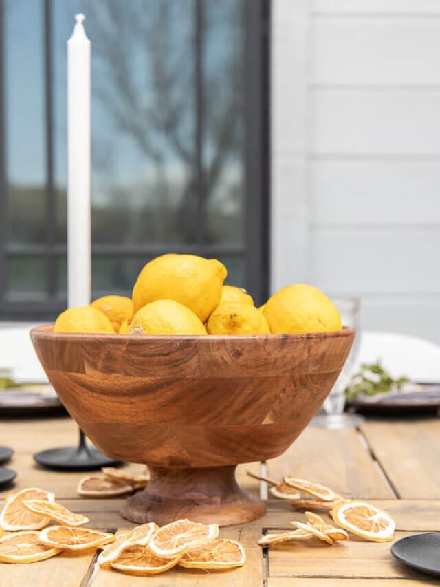 Lemon Inspired Outdoor Spring Tablescape