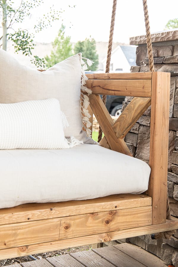 DIY Porch Swing Using a Crib Mattress Twelve On Main